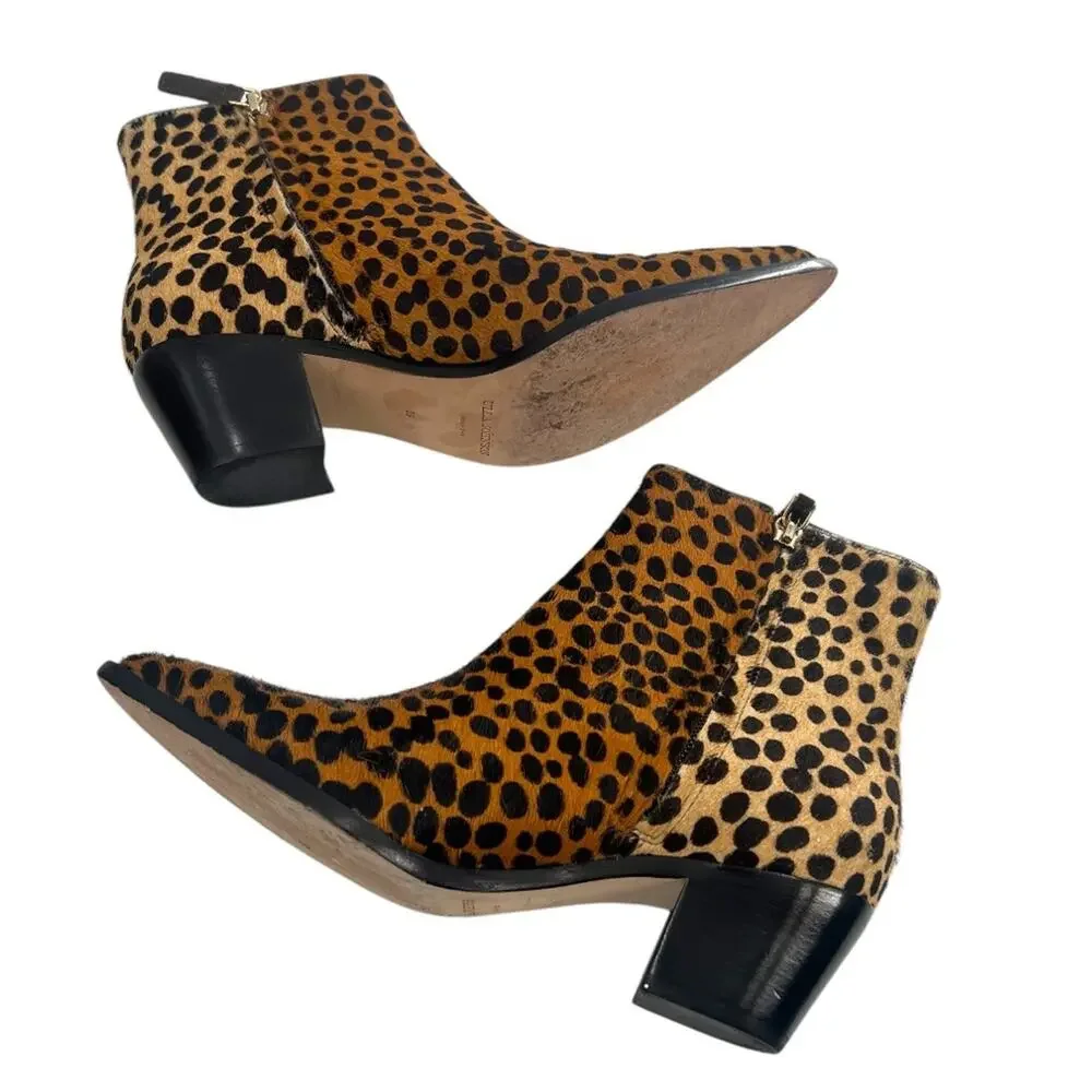 ULLA JOHNSON Lola Ankle Boots - Leopard sz 36